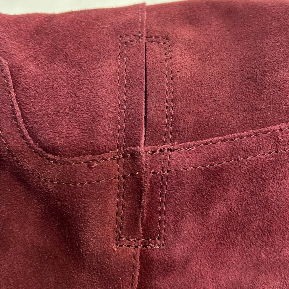 Lucky brand maroon suede boots light western - Picture 6 of 11